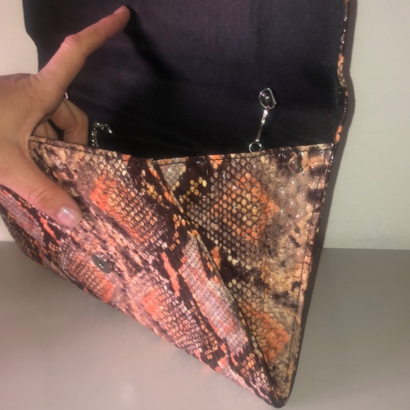 Snake Print Clutch Bag - Picture 2 of 4